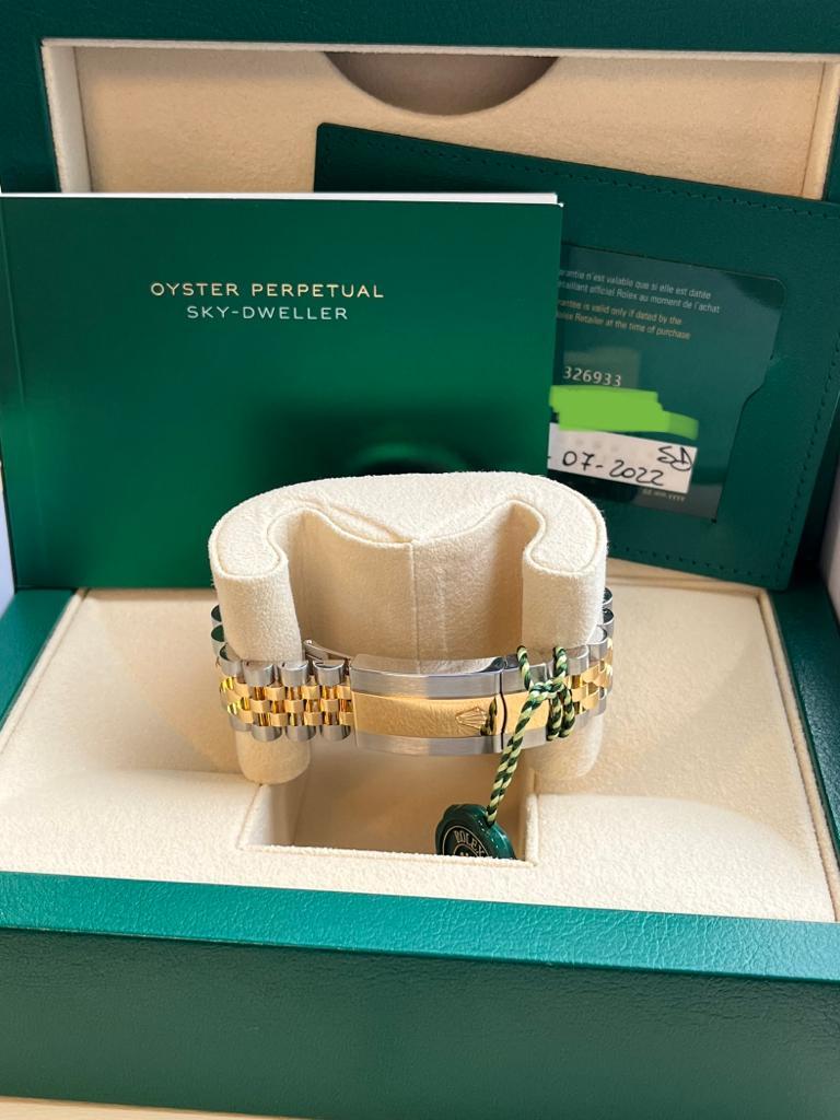Rolex Sky-Dweller Two Tone Black & Yellow Gold Dial Jubilee Watch 326933 5