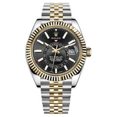 Used Rolex Sky-Dweller Two Tone Black & Yellow Gold Dial Jubilee Watch 326933
