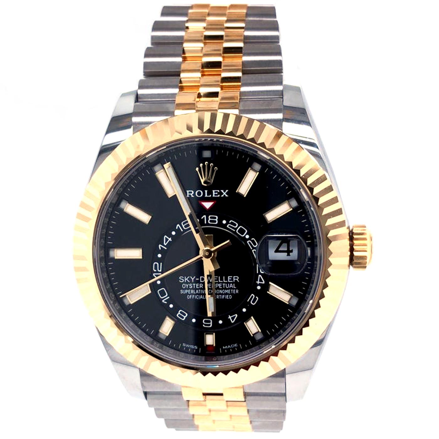 sky dweller 2 tone black face
