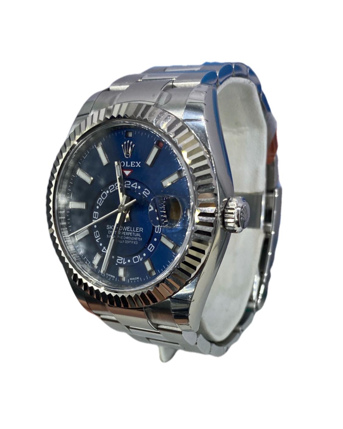 rolex sky dweller blue