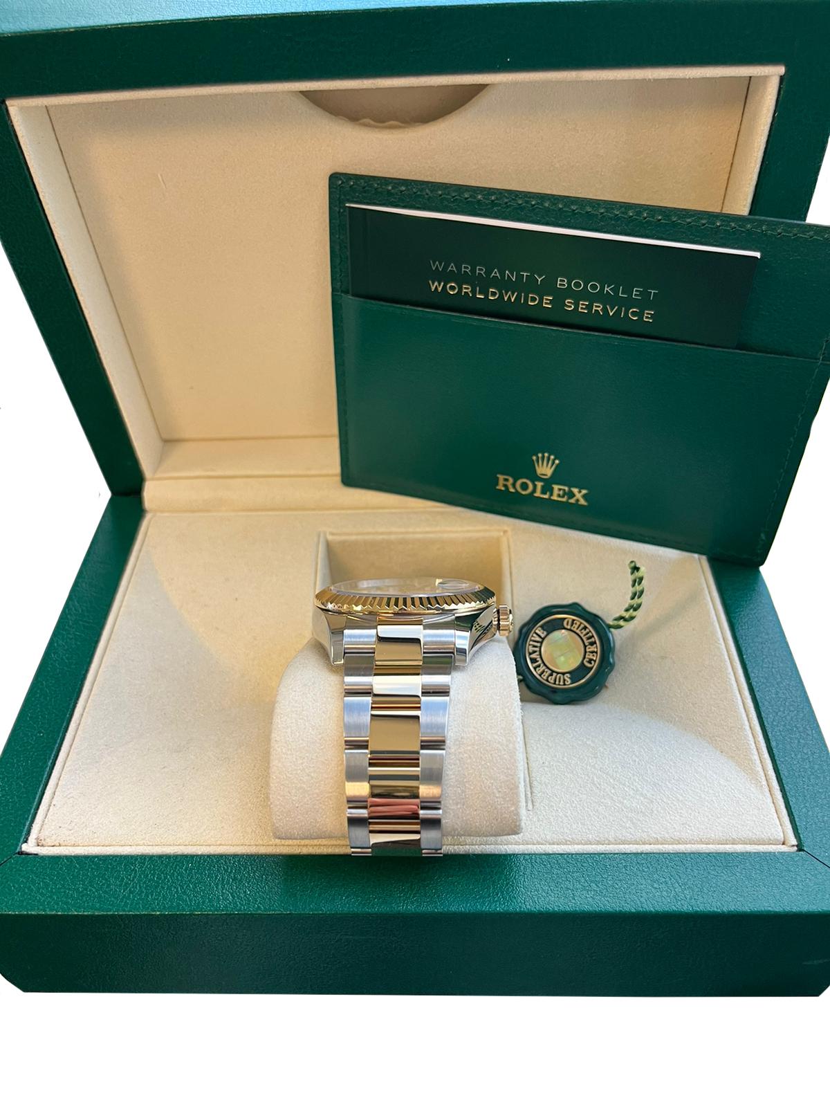 Rolex Sky-Dweller Automatic Steel Yellow Gold White Dial Bracelet Watch 326933 For Sale 9