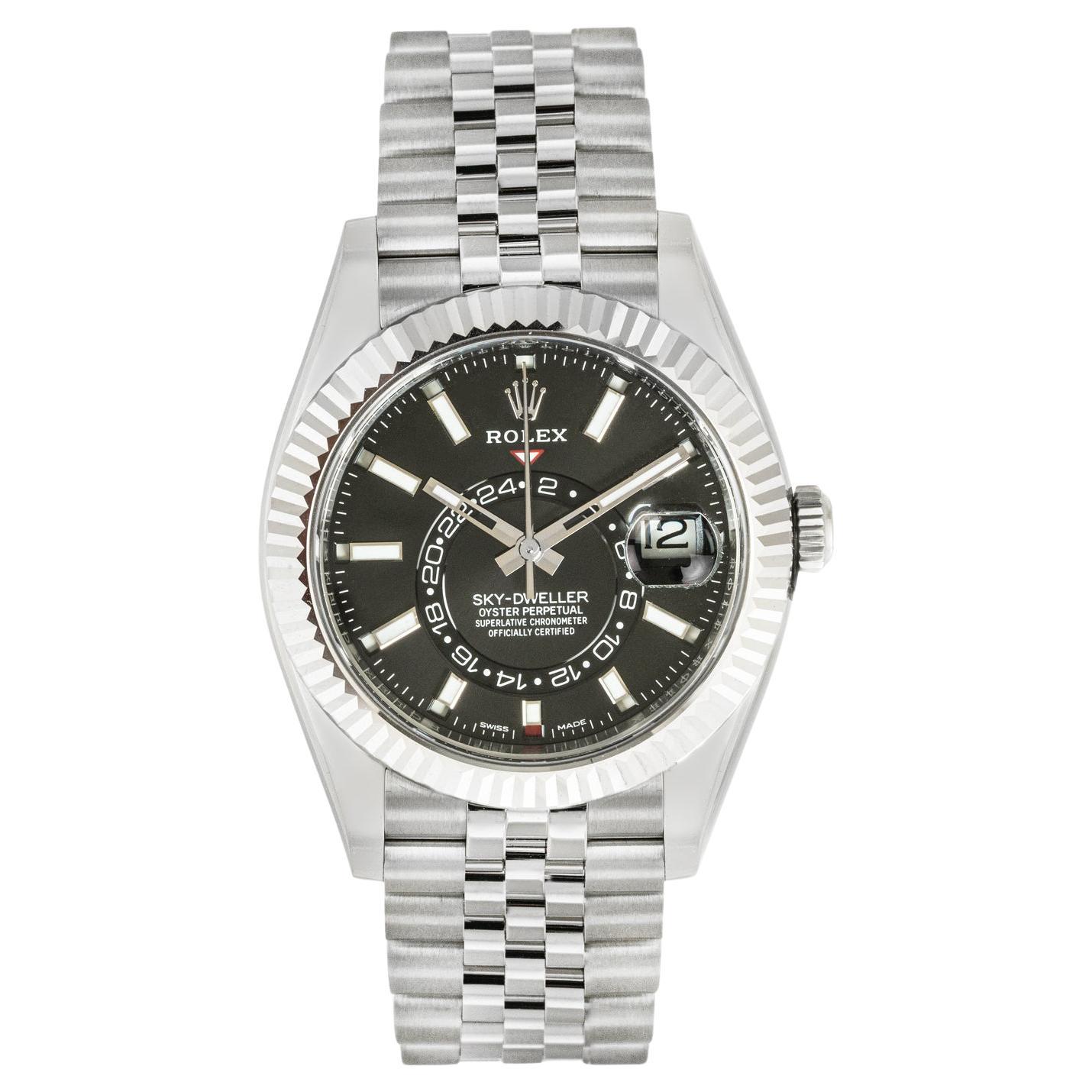 Rolex Sky-Dweller Quadrante Nero Bracciale Giubileo 326934