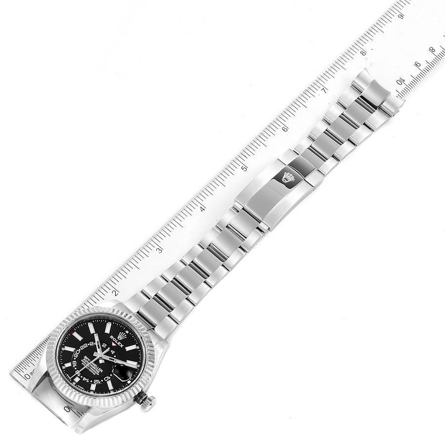 Rolex Sky-Dweller Black Dial Steel White Gold Mens Watch 326934 For Sale 6