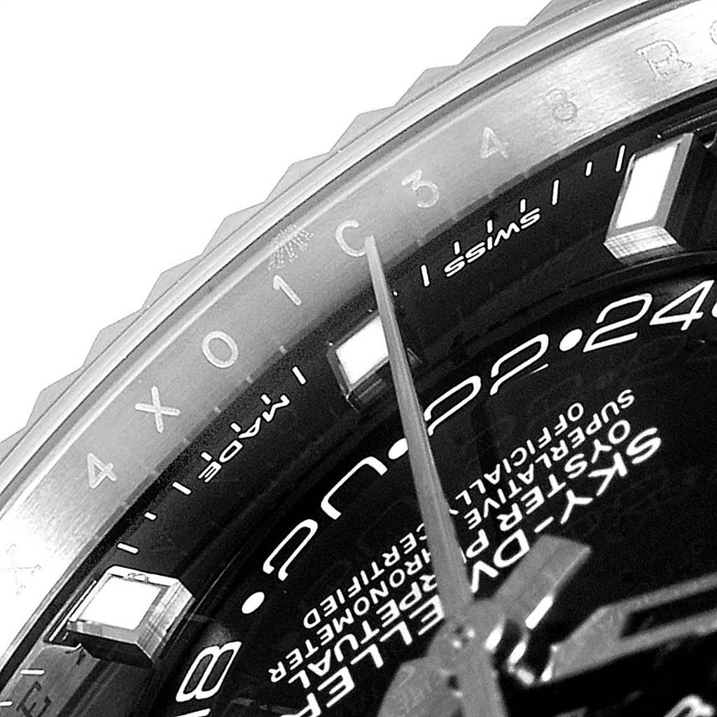 Rolex Sky-Dweller Black Dial Steel White Gold Men's Watch 326934 Unworn In Excellent Condition For Sale In Atlanta, GA