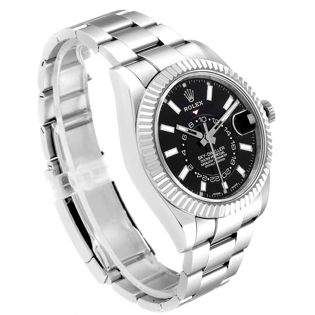 Rolex Sky-Dweller Black Dial Steel White Gold Men's Watch 326934 Unworn For Sale 1