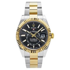 Rolex Sky-Dweller Black Index Dial YG/SS Oyster 42mm Date:2018 Style: 326933