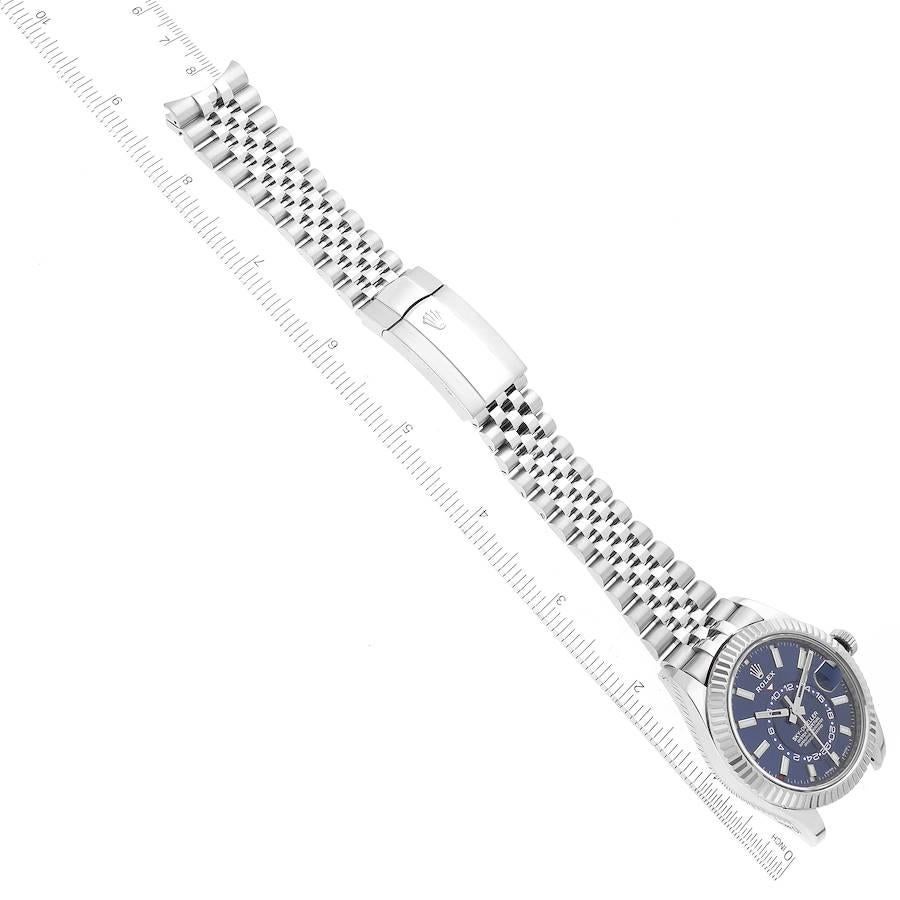 Rolex Sky-Dweller Blue Dial Steel White Gold Mens Watch 326934 Box Card 3