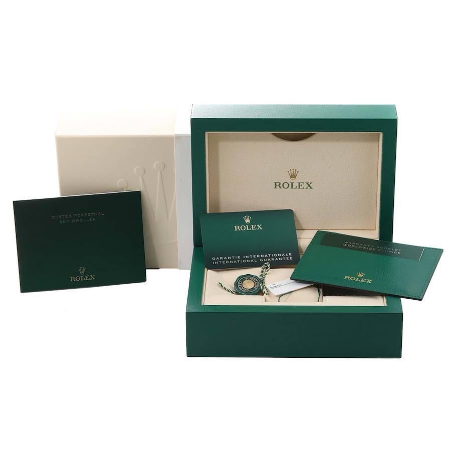 Rolex Sky-Dweller Blue Dial Steel White Gold Mens Watch 326934 Box Card 5