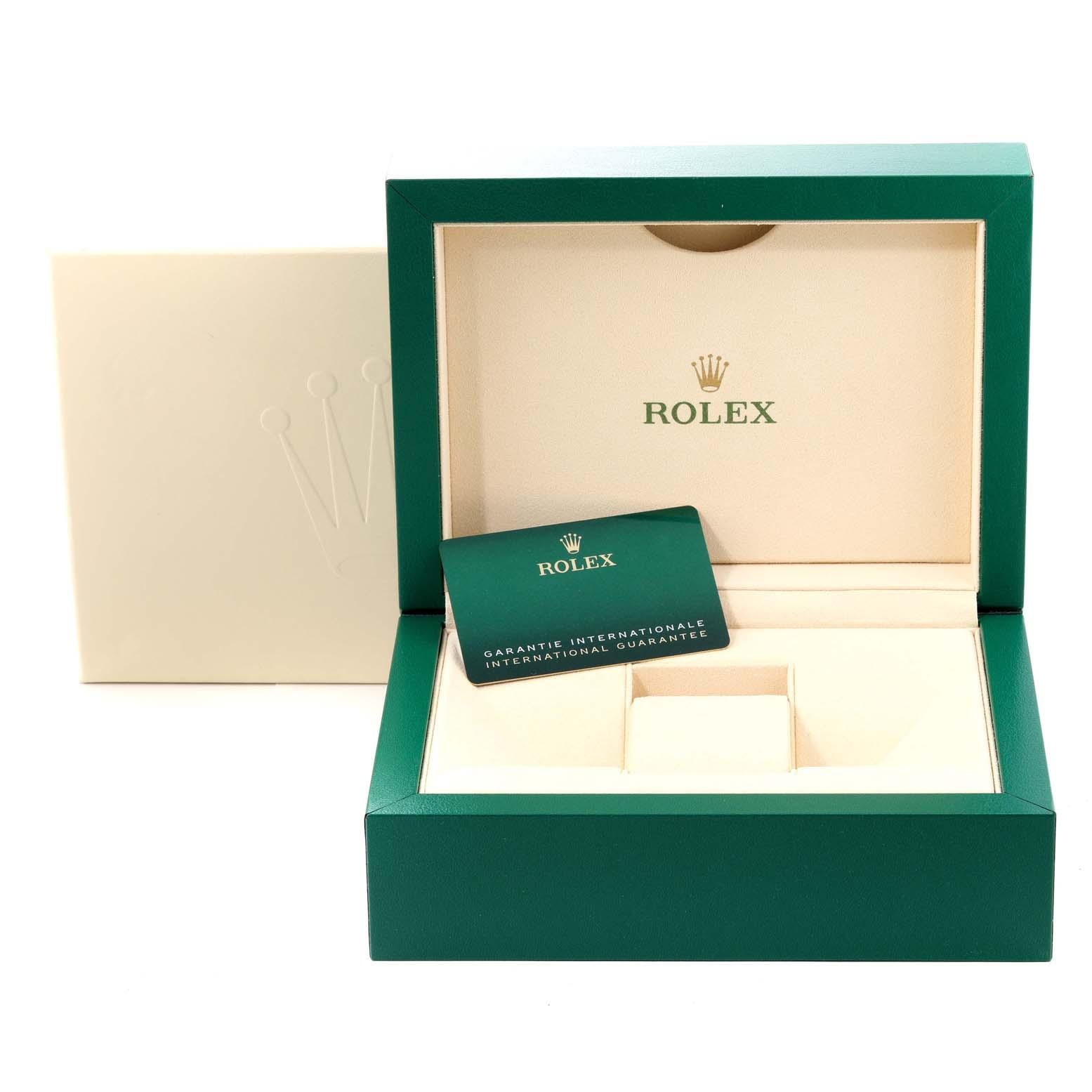 Rolex Sky-Dweller Blue Dial Steel White Gold Mens Watch 326934 Box Card For Sale 2