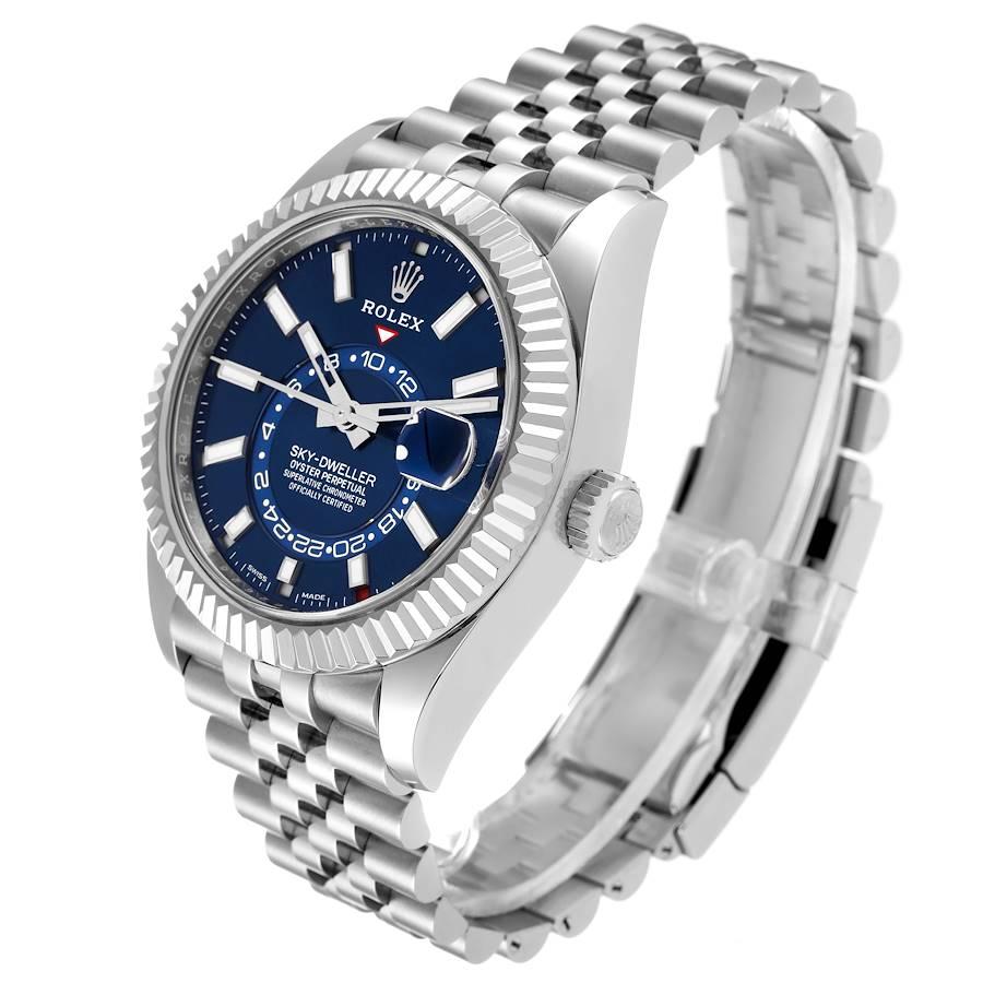 Rolex Sky-Dweller Quadrante Blu Acciaio Oro Bianco Orologio Uomo 326934 Non Indossato 1