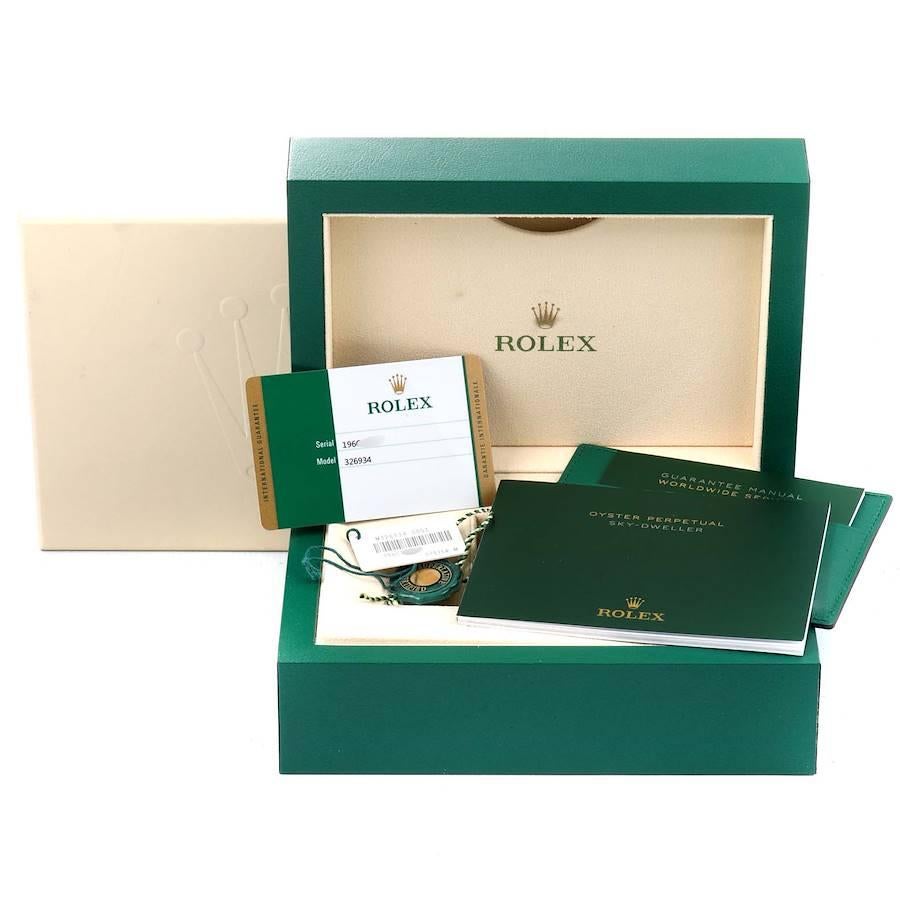 Rolex Sky-Dweller Blaues Zifferblatt Stahl-Weißgold-Herrenuhr 326934 Ungetragen im Angebot 6