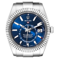 Rolex Sky-Dweller Blaues Zifferblatt Stahl-Weißgold-Herrenuhr 326934 Ungetragen
