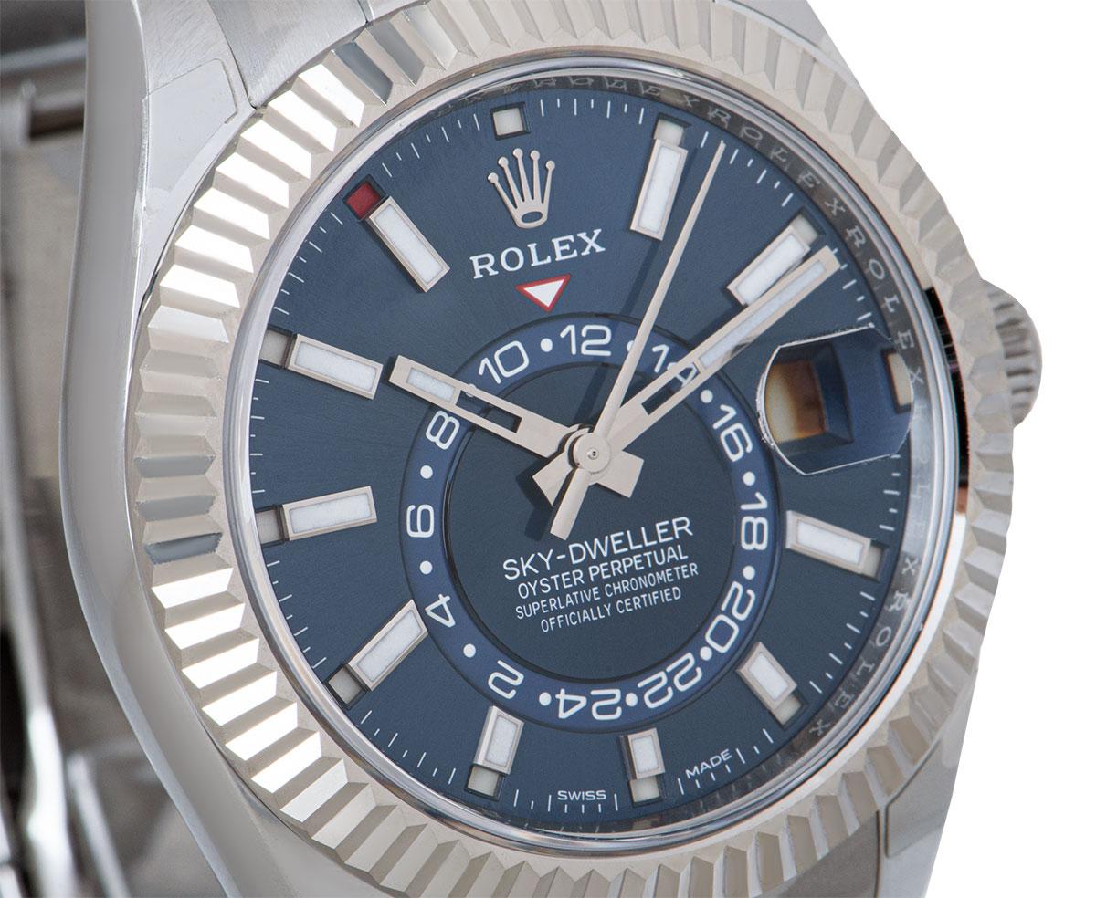 Rolex Sky-Dweller Bright Blue Dial 326934 In New Condition For Sale In London, GB