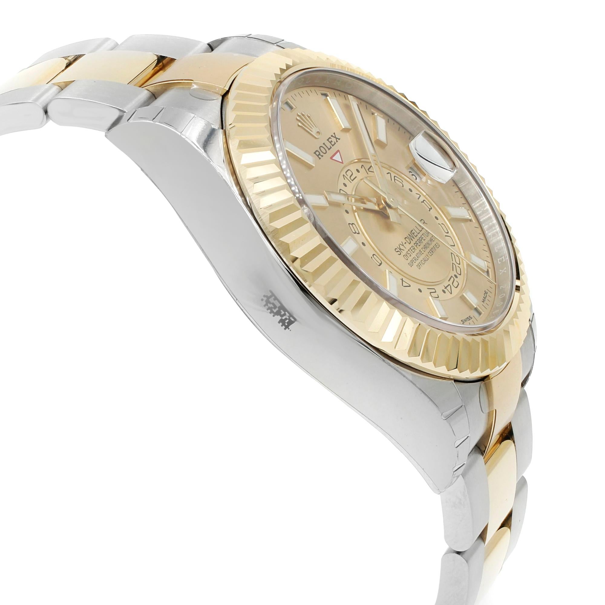 Men's Rolex Sky-Dweller Champagne Dial Steel Yellow Gold Automatic Men''s Watch 326933