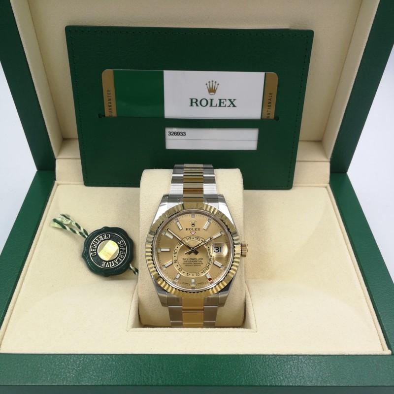 Rolex Sky-Dweller Champagne Dial Steel Yellow Gold Automatic Men''s Watch 326933 3