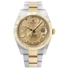 Rolex Sky-Dweller Champagne Dial Steel Yellow Gold Automatic Men''s Watch 326933