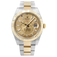 Rolex Sky-Dweller Champagner Zifferblatt Stahl Gelbgold Automatik Herrenuhr 326933