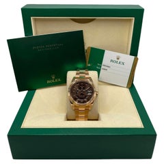 Rolex Sky-Dweller Everose Gold Chocolate Dial Automatic Watch B&P 326935