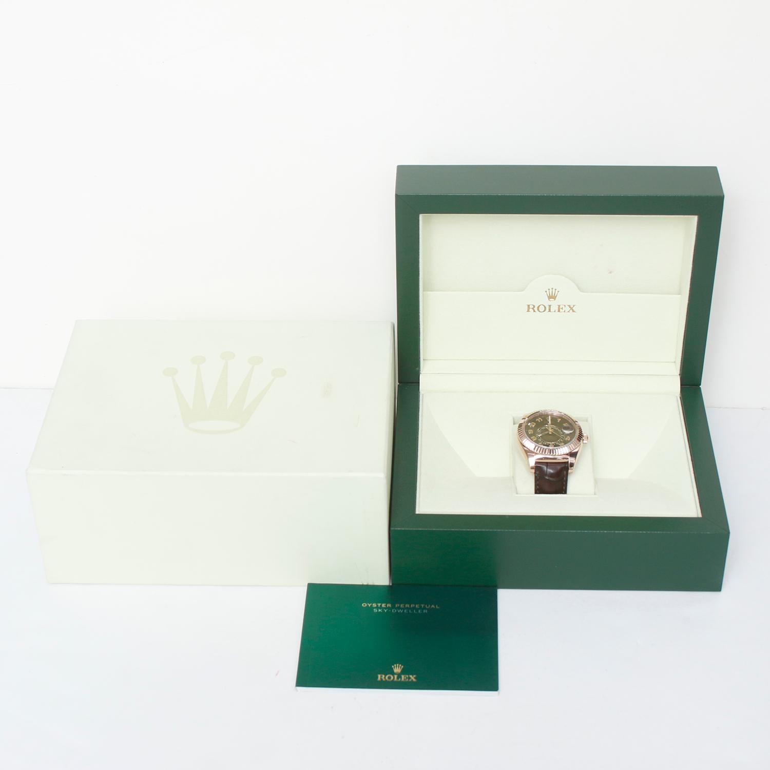 Rolex Sky-Dweller Homme Or Rose 18k Calendrier Annuel Montre GMT 326135 3