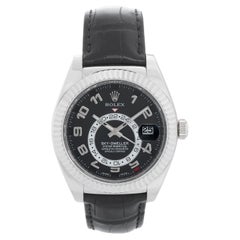 Used Rolex Sky-Dweller Men's 18k White Gold Annual Calendar GMT Watch 326139
