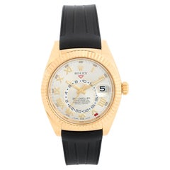 Rolex Montre Sky-Dweller GMT en or jaune 18 carats avec calendrier annuel pour hommes 326138