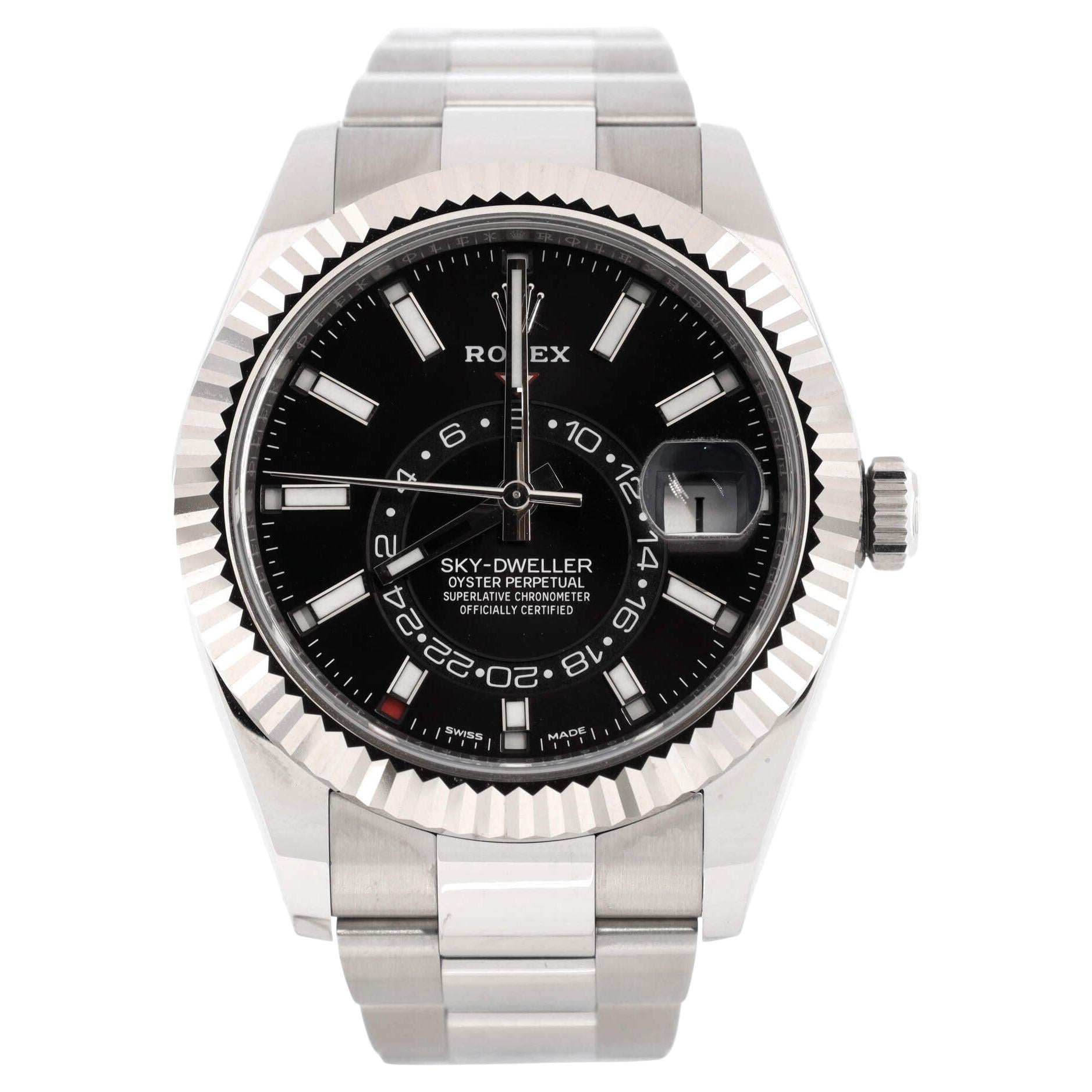 Rolex Sky-Dweller Oyster Perpetual Chronometer Automatic Watch Stainless Steel For Sale