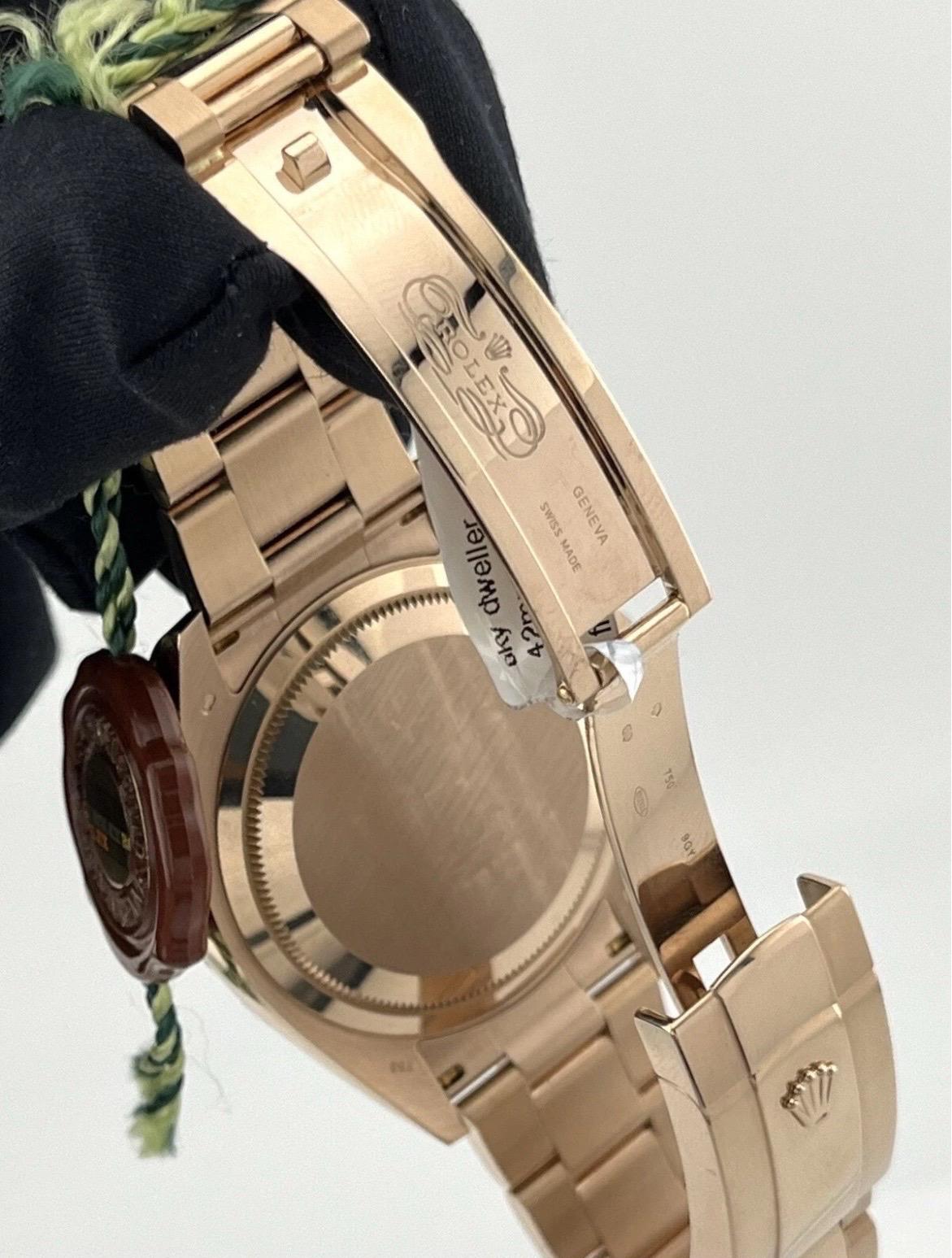Rolex Sky-Dweller Rose Gold Rhodium Grey Index 42mm Dial 326935 Box & Papers For Sale 7