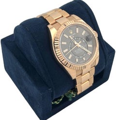 Rolex Sky-Dweller Rose Gold Rhodium Grey Index 42mm Dial 326935 Box & Papers