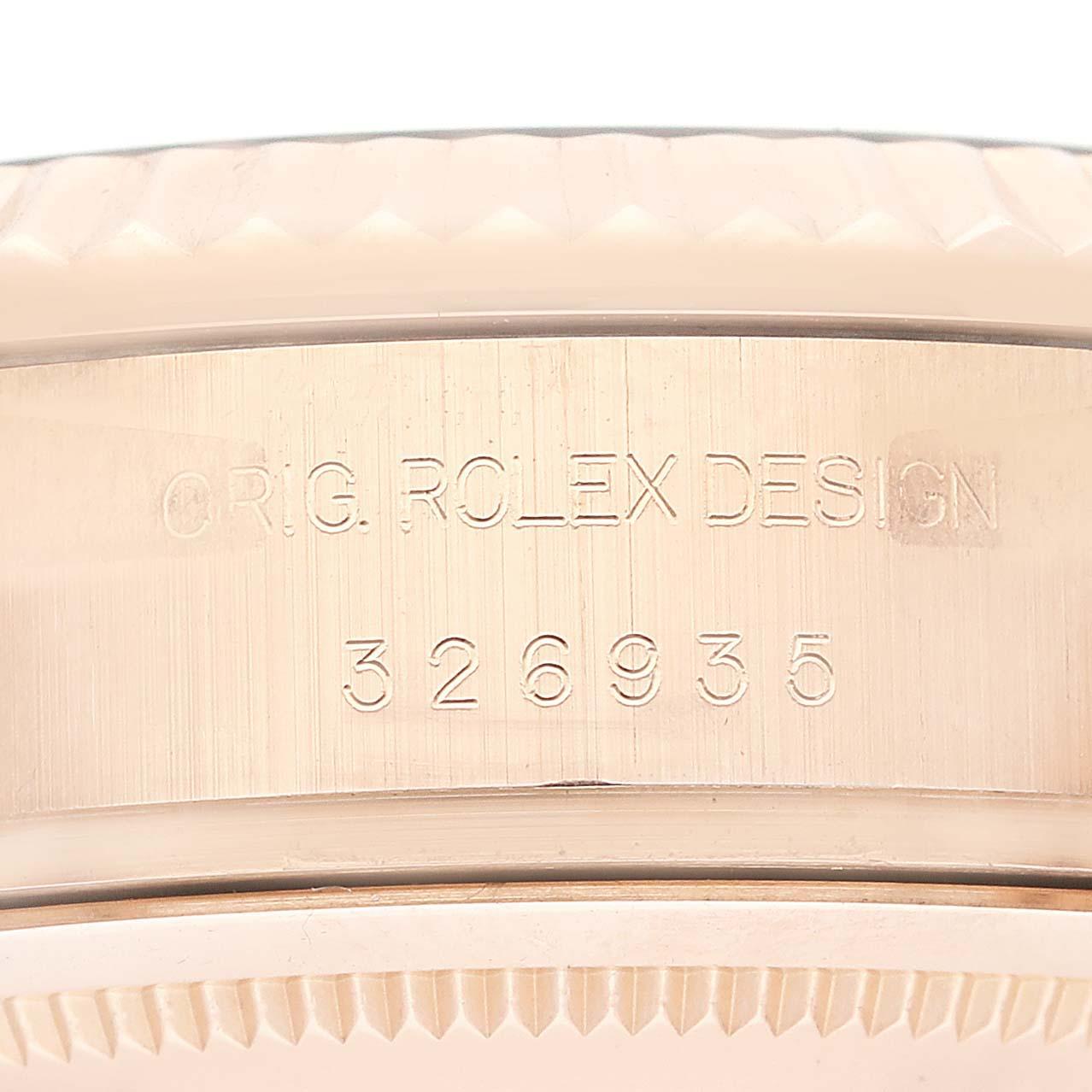 Men's Rolex Sky-Dweller Rose Gold Sundust Dial Mens Watch 326935 Box Card For Sale
