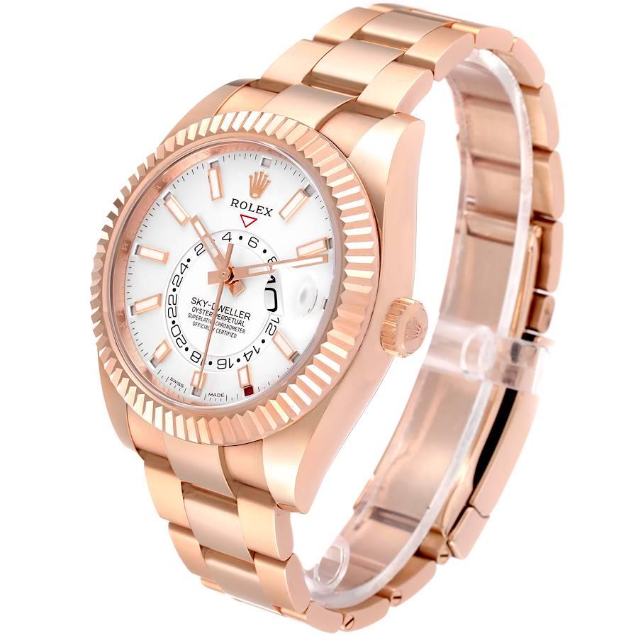 Rolex Sky-Dweller Roségold Weißes Zifferblatt Herrenuhr 326935 Box Card 1
