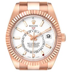 Rolex Sky-Dweller Roségold Weißes Zifferblatt Herrenuhr 326935 Box Card