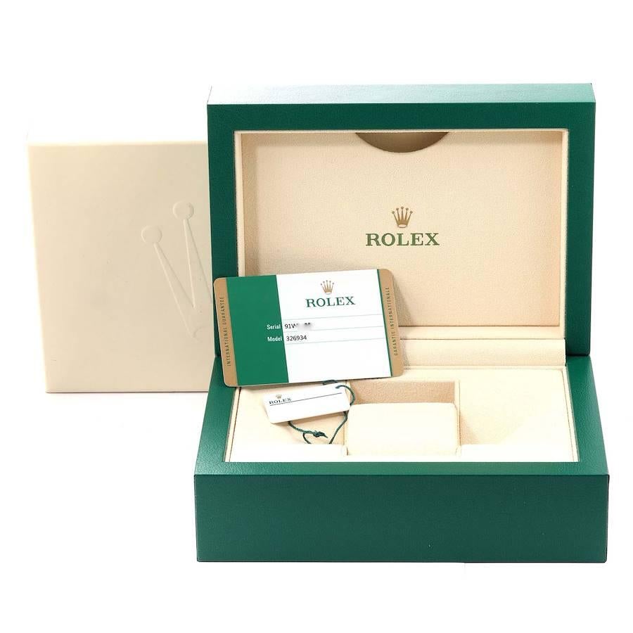 Rolex Montre Sky-Dweller en acier et or blanc avec cadran argenté, pour hommes 326934, avec carte boîte en vente 5