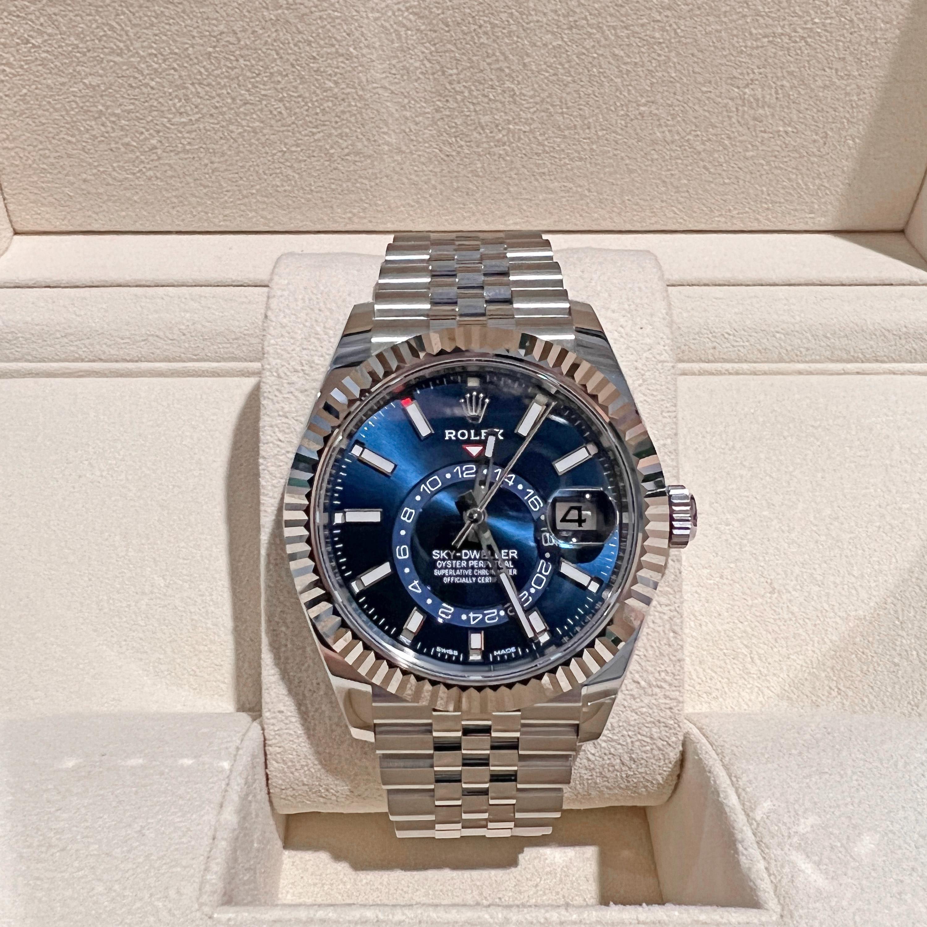 rolex sky dweller blue