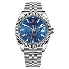 Used Rolex Sky-Dweller, Stainless Steel, Blue, Ref# 326934, Unworn Watch, 2022