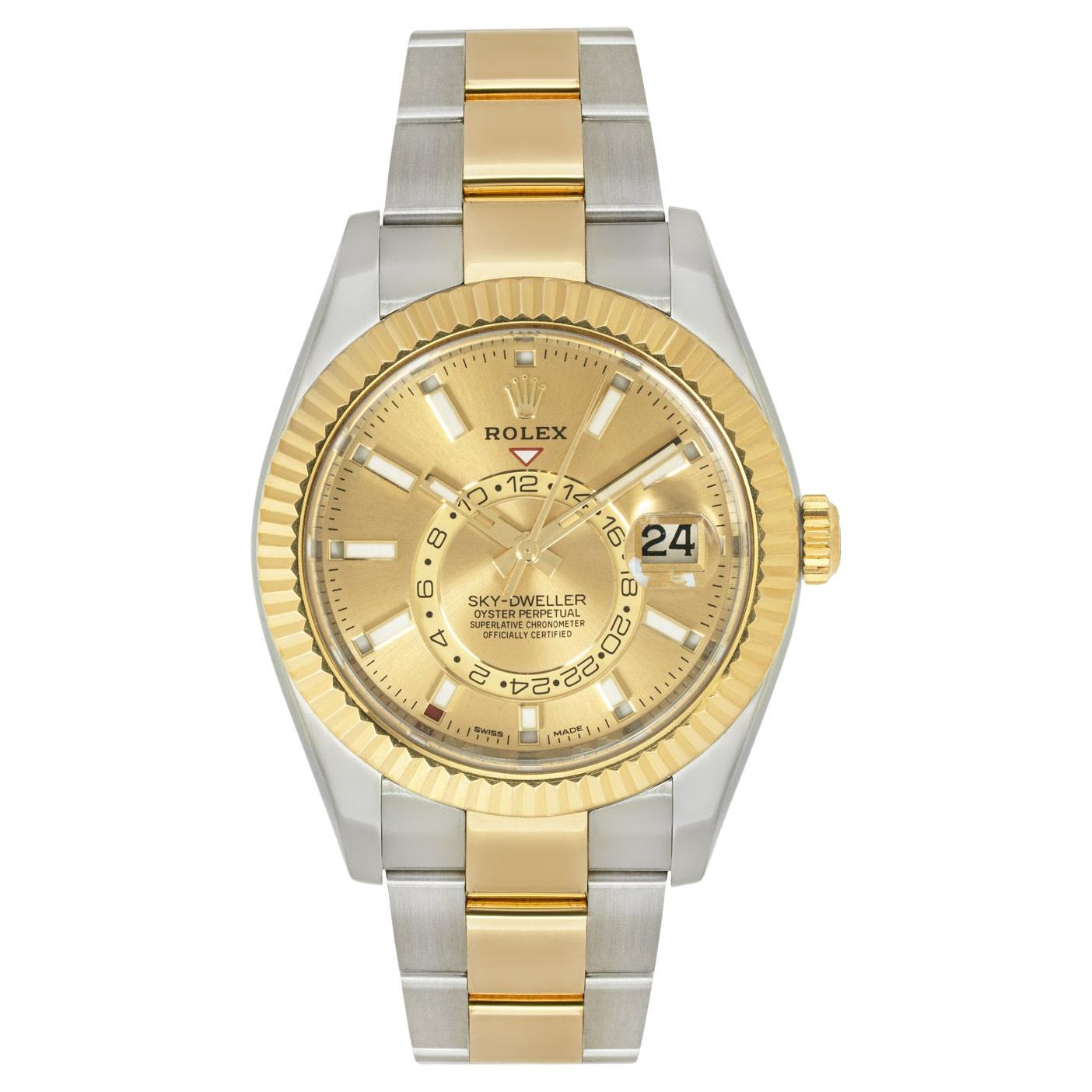 Rolex Sky-Dweller en acier et or 326933 en vente