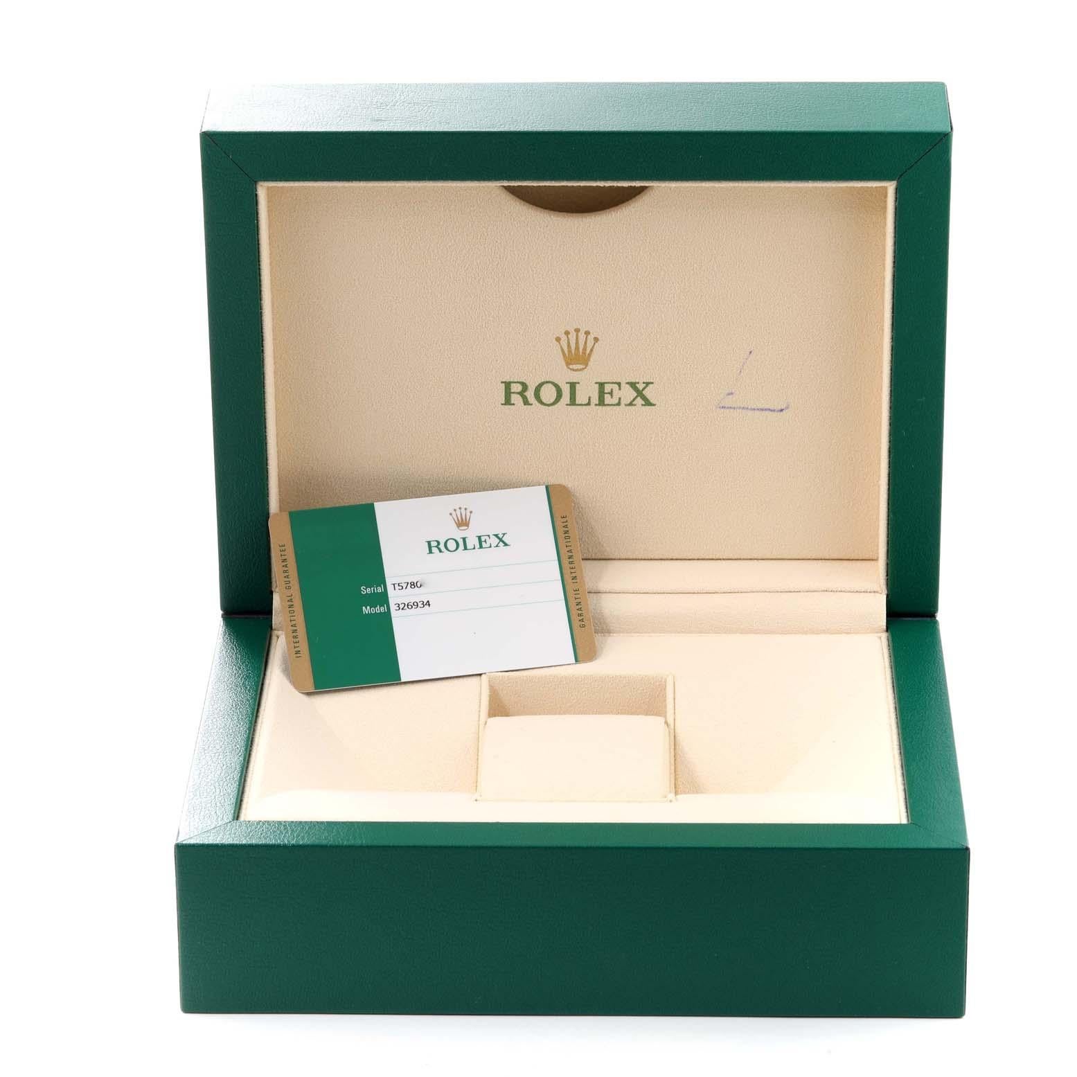 Rolex Sky-Dweller Steel White Gold Black Dial Mens Watch 326934 Box Card 8
