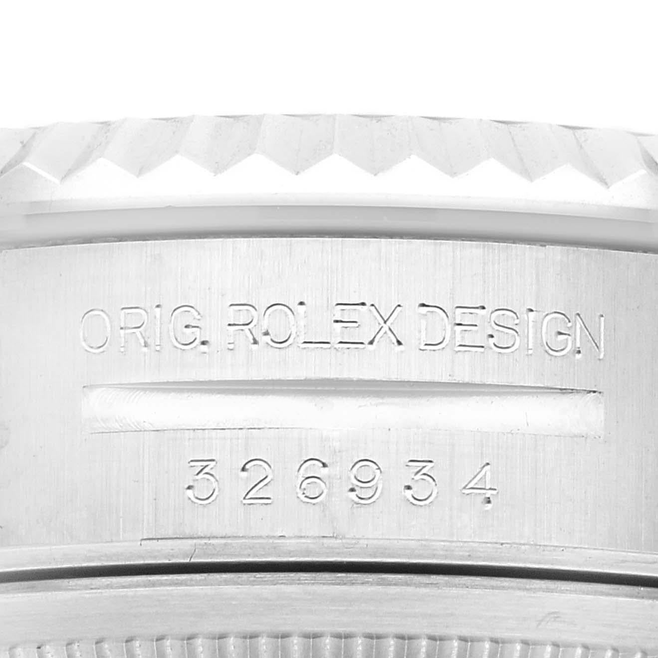 Rolex Sky-Dweller Steel White Gold Black Dial Mens Watch 326934 Box Card en vente 4