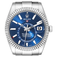 Rolex Sky-Dweller Steel White Gold Blue Dial Mens Watch 326934 Unworn