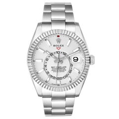 Rolex Sky-Dweller Steel White Gold Mens Watch 336934 Box Card