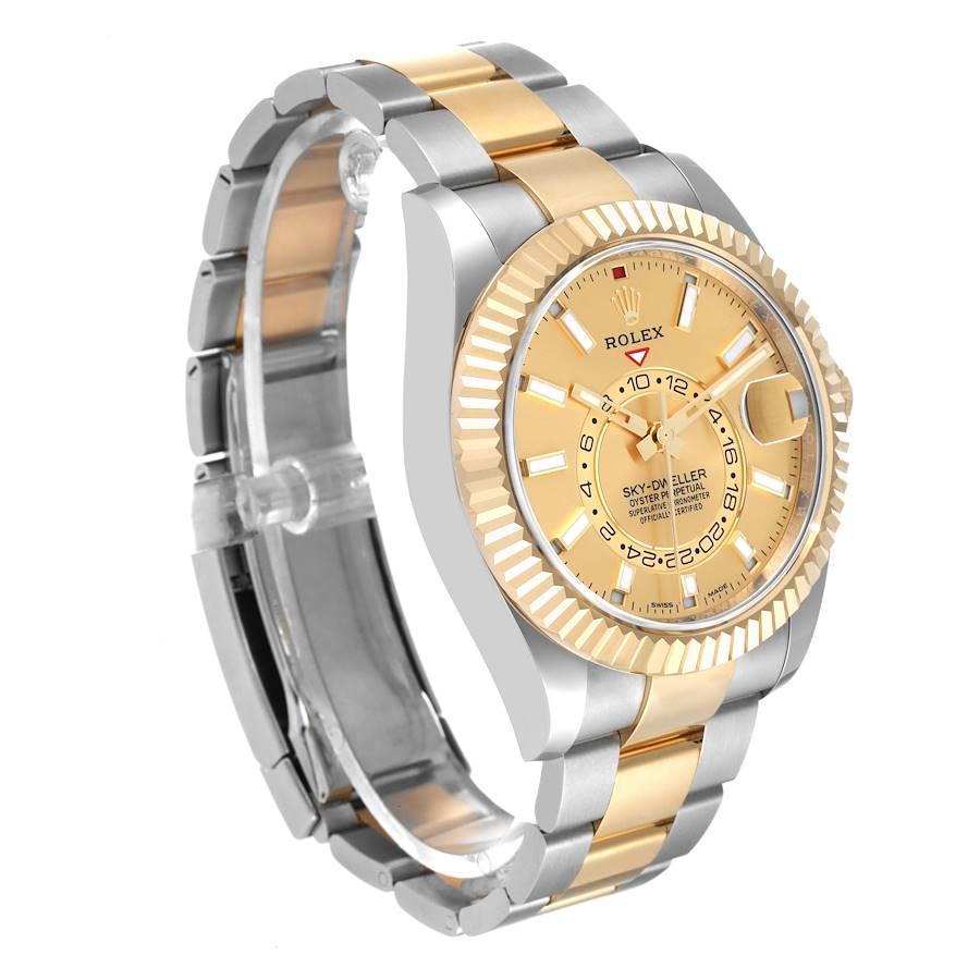 rolex sky dweller gold champagne dial