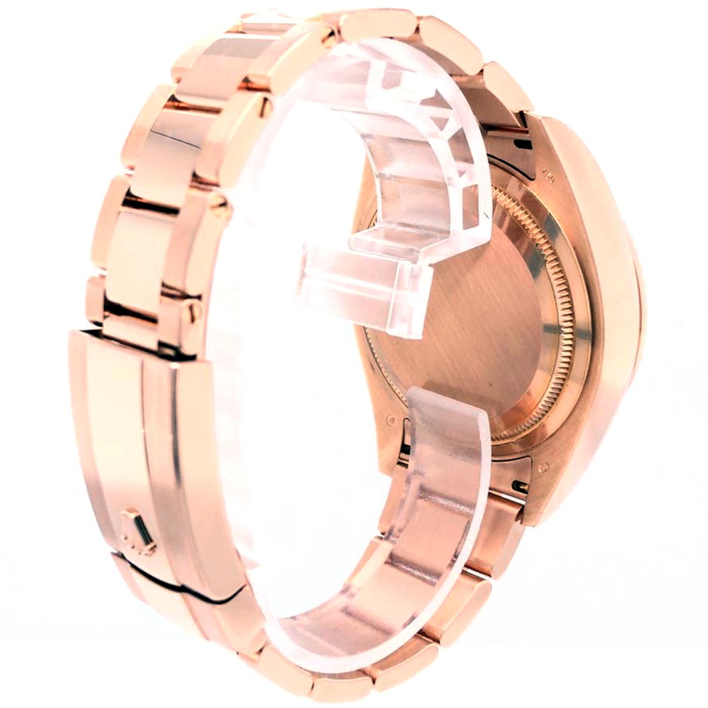 Women's or Men's Rolex Sky-Dweller Rose Gold Sundust Arabic Dial Oyster Perpetual Watch 326935