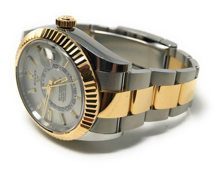 rolex sky dweller two tone for sale