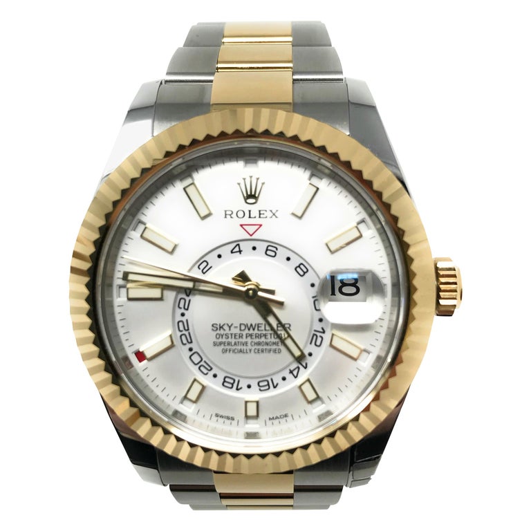 rolex sky dweller two tone for sale