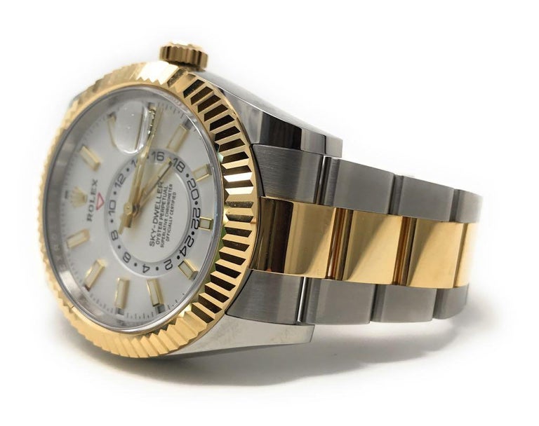 rolex sky dweller two tone for sale
