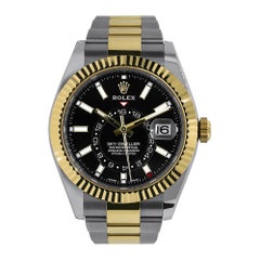 Rolex Sky-Dweller Two-Tone Stainless Steel Black Dial Watch 326933