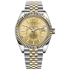 Rolex Sky-Dweller Two-Tone Stainless Steel Yellow Gold Champagne Dial 326933