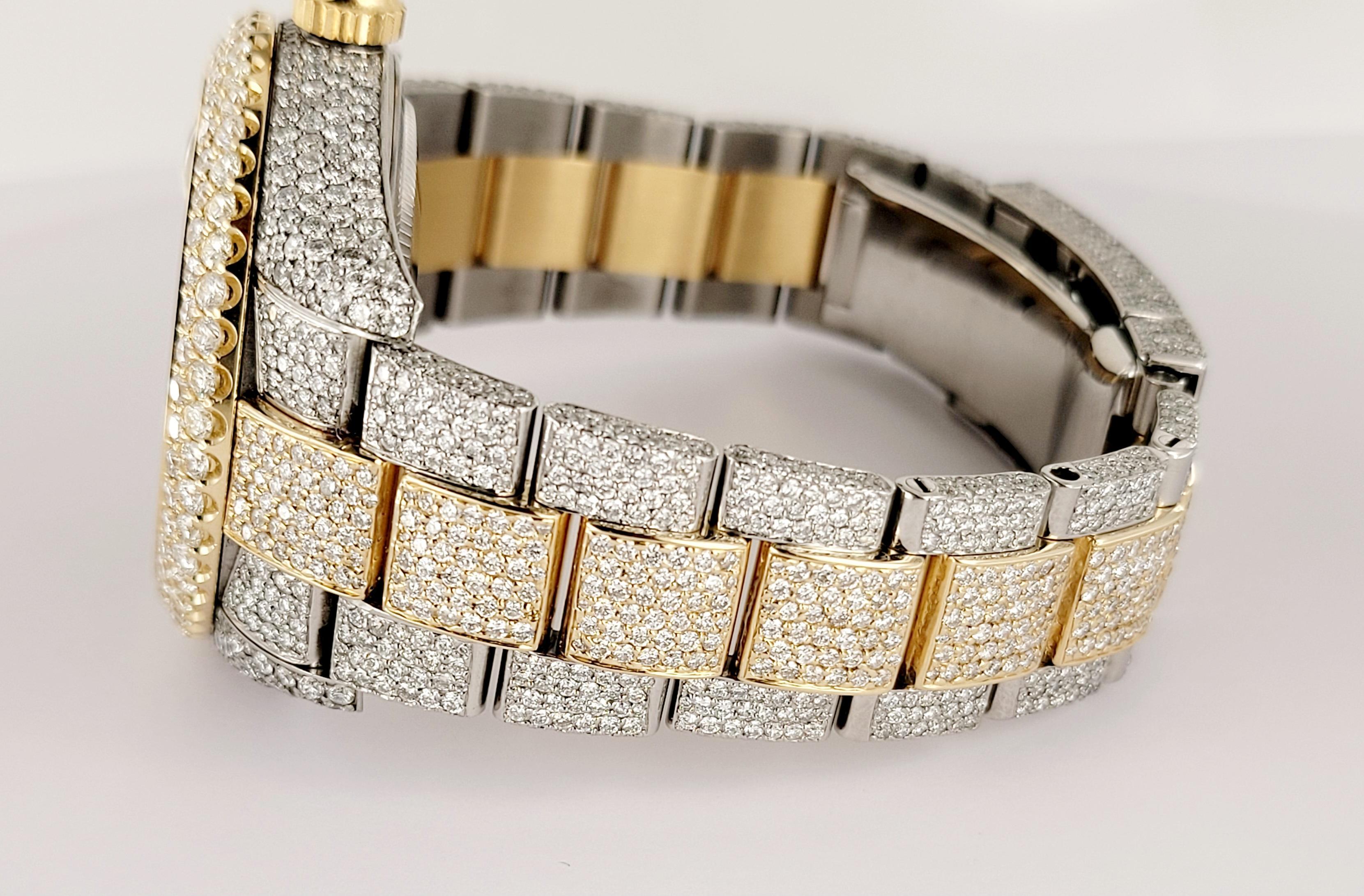 Rolex Sky-Dweller  Watch in Two tone with Diamonds In Excellent Condition For Sale In New York, NY