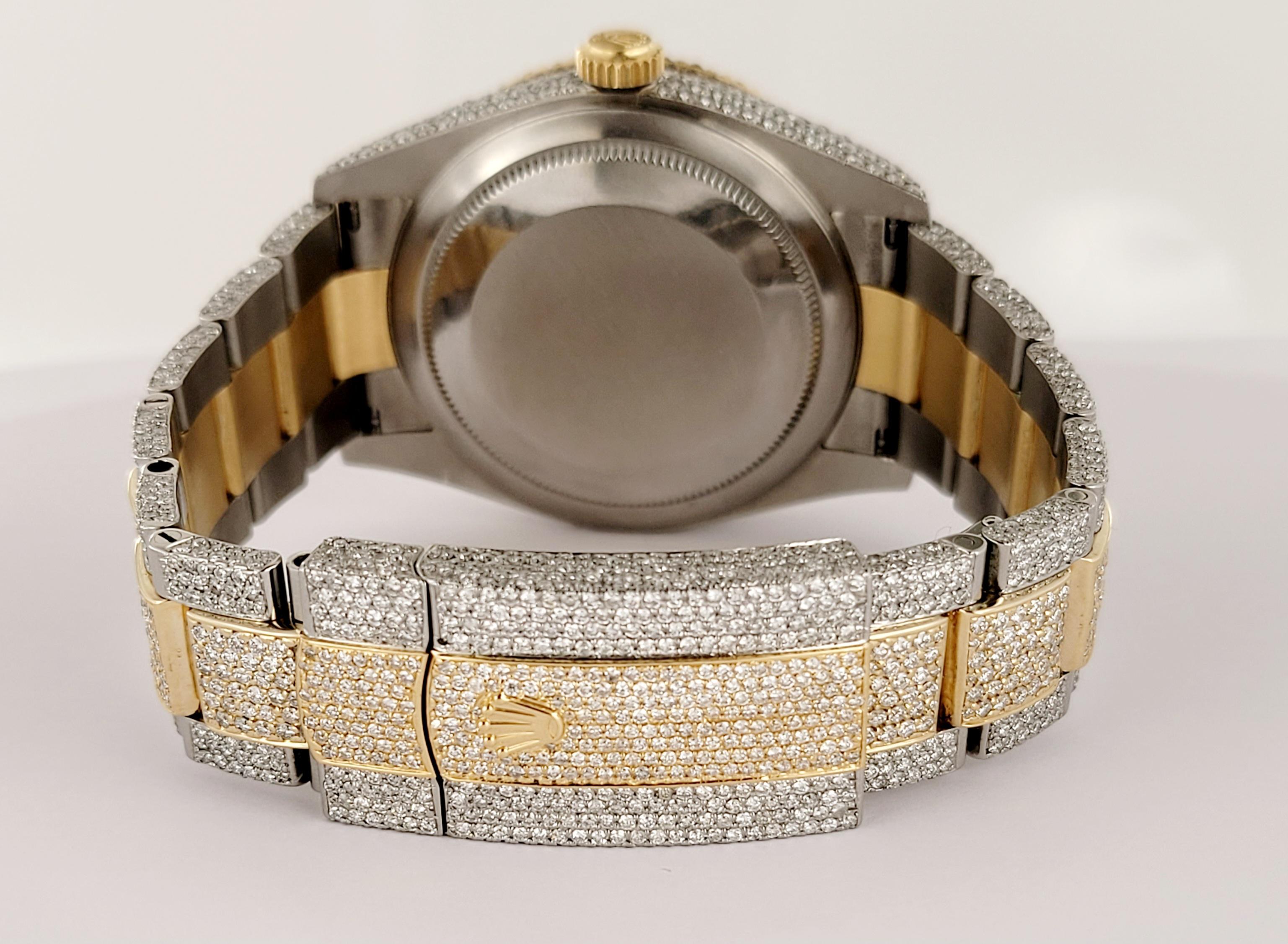 Rolex Sky-Dweller  Watch in Two tone with Diamonds In Excellent Condition For Sale In New York, NY