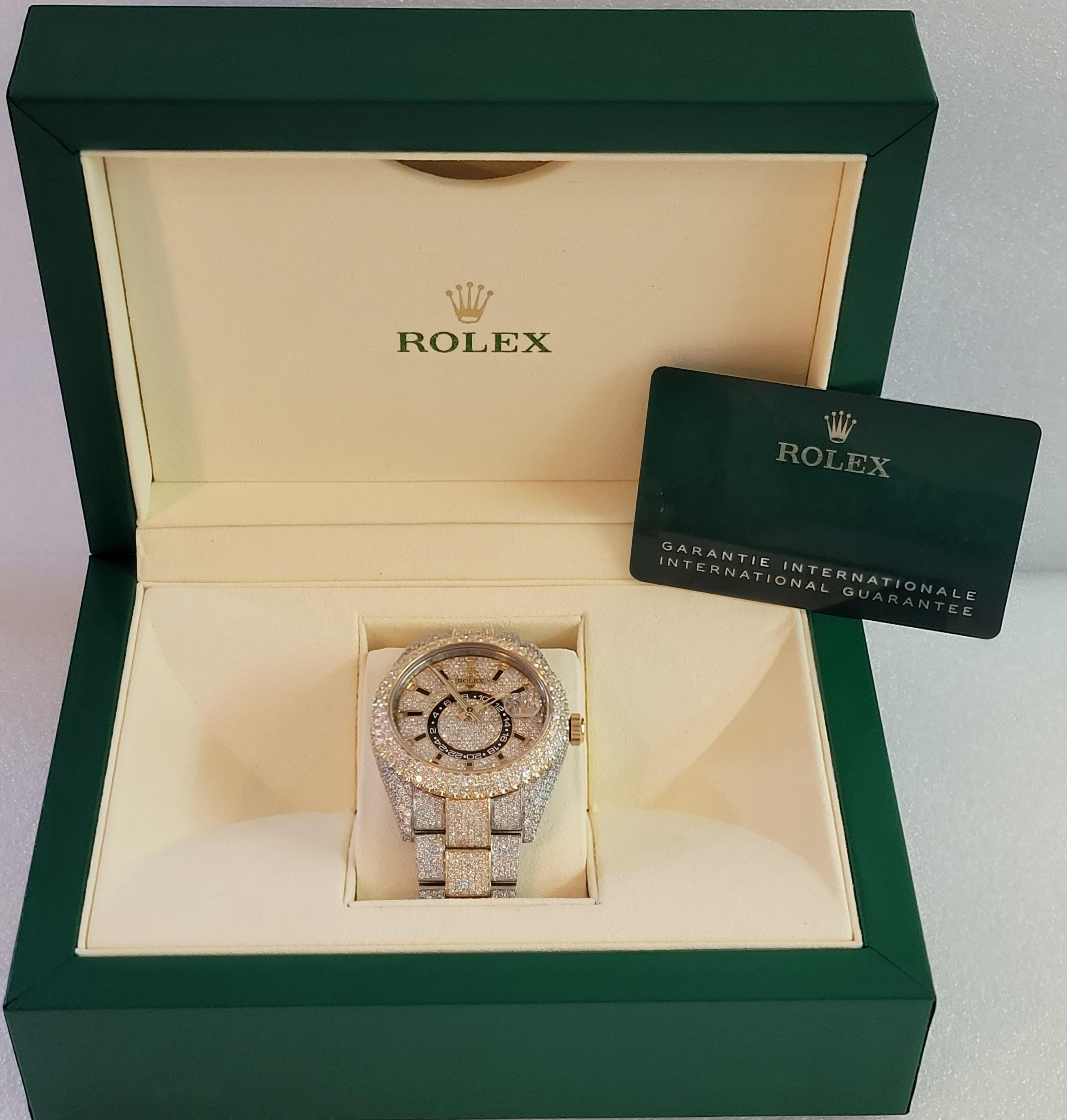 Rolex Sky-Dweller  Montre en deux tons avec diamants en vente 4