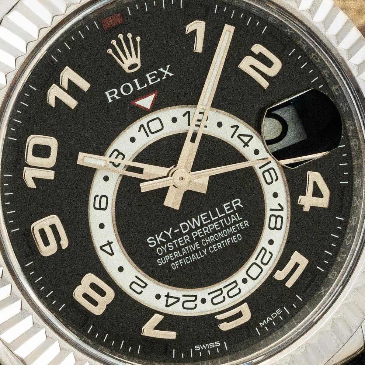 Rolex Sky-Dweller White Gold 326139 In Excellent Condition In London, GB